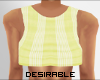 D| Yellow Cropped Top