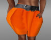 orange skirt with belt