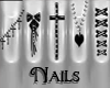 White Black Cross Chain