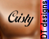 Name Cristy chest tattoo