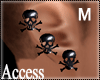 A. Skull Blk Earrings M