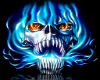 F blue flame and skull s