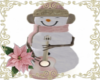 pink guitar snowman