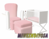 *MN* Pink Chair & Crib