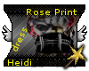 [H] Rose Print Dress