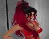Messy Ponytail Red n Blk