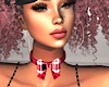 3 Red Bow Choker