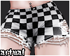 Checkered Ripped Shorts