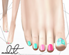 ♕ Feet + Summer Nails