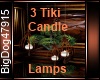 [BD] 3 Tiki Candle Lamps