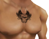 Angel Skull Chest Tattoo