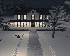 Winter Farmhouse Night