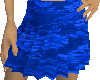 Blue Lace Pleated Skirt