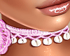 Pink Crochet Necklace