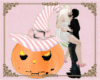 A: Kiss pose w pumpkin