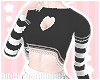 爱 Black Cute Top