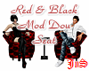Red & Blk Mod Duo Seat
