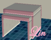 BL Pink White end table