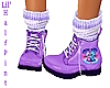 KIDS Purple Stitch Boots