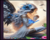 Pretty Angel Picture w Blue Butterflies