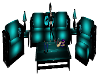 PVC Teal Couch Set