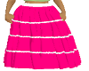boho skirt pink & white