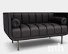Chic Black Leather Sofa