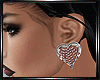 E* Rose Heart Earrings