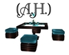 (A.H.) Teal BtFly Table