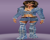 Denim Patch Chaps/shorts