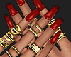 D. Red Nails, Gold Rings