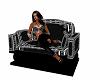  Cuddle Chair Silver/blk