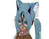 cat woman mask blue