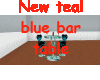 new teal blue bar table