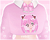 ♡ Pink  Anime Sweater