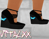 !V Neon Butterfly Wedges