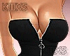 *Ziper Black Dress