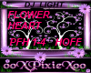 pink flower puff heart d