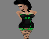 green corset dress