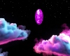 Purple neon sky light