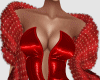 CA Red Fur Shawl
