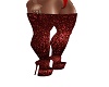 Glitter Red Thigh Boots