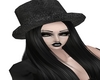 Gothic Black Hair w Hat