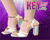 K- Charmi White Heels