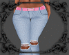 Flare Jeans RL, pnk belt