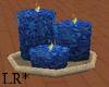 3 Tier Blue Candles