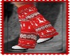 red sweater shoes