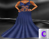 Silk Heart Blue Gown