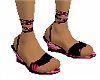 Black-pink-Sandals