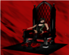 black and red throne